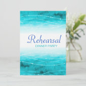 Invitation Dîner de répétition mariage de mer peint moderne i (Debout devant)