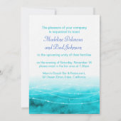 Invitation Dîner de répétition mariage de mer peint moderne i (Dos)