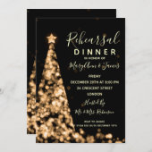 Invitation Dîner de répétition Mariage de Noël d'or (Devant / Derrière)