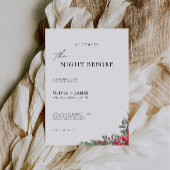 Invitation Dîner de répétition Mariage de Noël Signale Nuit,