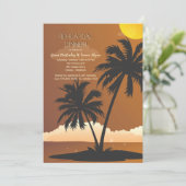 Invitation Dîner de répétition Mariage de nuit tropical (Debout devant)