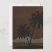 Invitation Dîner de répétition Mariage de nuit tropical (Dos)