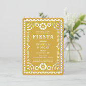 Invitation Dîner de répétition Mariage de Picado Papel jaune (Debout devant)