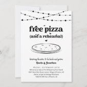 Invitation Dîner de répétition Mariage de pizza amusant Invit (Devant)