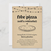 Invitation Dîner de répétition Mariage de pizza amusant Invit (Devant)
