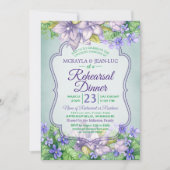 Invitation Dîner de répétition Mariage de printemps Violets d (Devant)