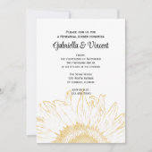 Invitation Dîner de répétition Mariage de tournesol jaune (Devant)