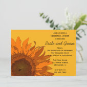 Invitation Dîner de répétition Mariage de tournesol orange (Debout devant)