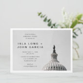 Invitation Dîner de répétition Mariage de Washington DC (Debout devant)