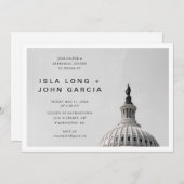 Invitation Dîner de répétition Mariage de Washington DC (Devant / Derrière)