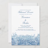 Invitation Dîner de répétition Mariage Décontracté Blue Ocean (Devant)