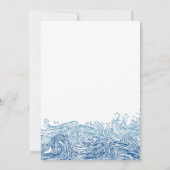 Invitation Dîner de répétition Mariage Décontracté Blue Ocean (Dos)