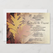 Invitation Dîner de répétition Mariage des feuilles d'automne (Devant)