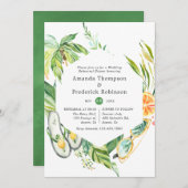 Invitation Dîner de répétition Mariage d'été (Devant / Derrière)