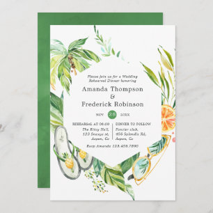 Invitation Dîner de répétition Mariage d'été