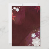 Invitation Dîner de répétition Mariage d'hiver de Bourgogne (Dos)