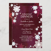 Invitation Dîner de répétition Mariage d'hiver de Bourgogne (Devant / Derrière)