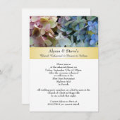 Invitation Dîner de répétition Mariage d'Hydrangea (Devant / Derrière)