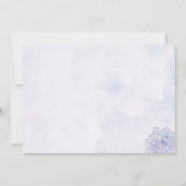 Invitation Dîner de répétition Mariage d'Hydrangea violet (Dos)