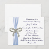 Invitation Dîner de répétition Mariage Diamond bleu Invitatio (Devant / Derrière)