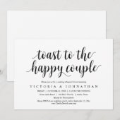 Invitation Dîner de répétition Mariage du couple heureux (Devant / Derrière)