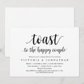 Invitation Dîner de répétition Mariage du couple heureux (Devant / Derrière)