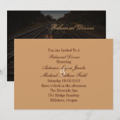 Invitation dîner de répétition mariage du cow-boy de l'Ouest (Devant / Derrière)