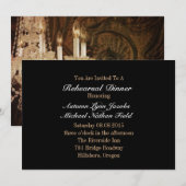 Invitation dîner de répétition mariage du lustre rustique (Devant / Derrière)