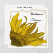Invitation Dîner de répétition Mariage du Sunflower Corner (Devant / Derrière)