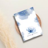 Invitation Dîner de répétition Mariage Dusty Blue & Gold Part