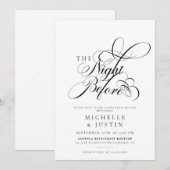 Invitation Dîner de répétition Mariage élégant (Devant / Derrière)