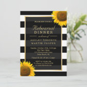 Invitation Dîner de répétition mariage Élégant décor de tourn (Debout devant)