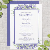 Invitation Dîner de répétition mariage Élégant Périwinkle Flo