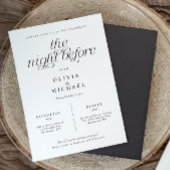 Invitation Dîner de répétition mariage Élégant Simple