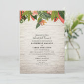 Invitation Dîner de répétition Mariage en brique blanche trop (Debout devant)