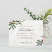 Invitation Dîner de répétition Mariage en fleurs botaniques (Debout devant)