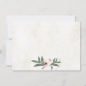 Invitation Dîner de répétition Mariage en fleurs botaniques (Dos)