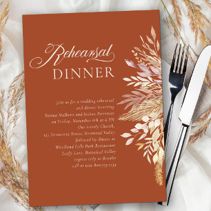 Invitation Dîner de répétition Mariage en terre cuite