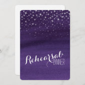 Invitation Dîner de répétition mariage étoile peint invitatio (Devant / Derrière)
