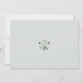 Invitation Dîner de répétition Mariage Eucalyptus Green (Dos)