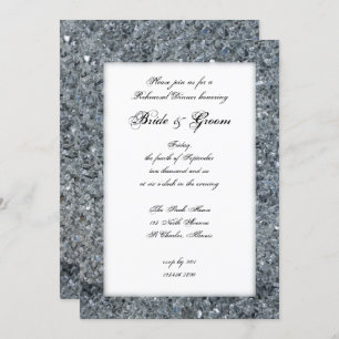 Invitation Dîner de répétition Mariage Faux Sparkle Invitatio