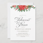 Invitation Dîner de répétition Mariage Festif Floral (Devant)