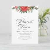 Invitation Dîner de répétition Mariage Festif Floral (Debout devant)