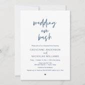 Invitation Dîner de répétition mariage, fête de la veille Inv (Devant)