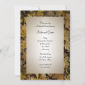 Invitation Dîner de répétition Mariage Feuille de Fallen Jaun (Devant)