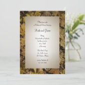 Invitation Dîner de répétition Mariage Feuille de Fallen Jaun (Debout devant)