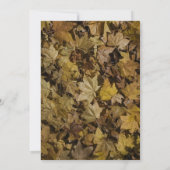 Invitation Dîner de répétition Mariage Feuille de Fallen Jaun (Dos)