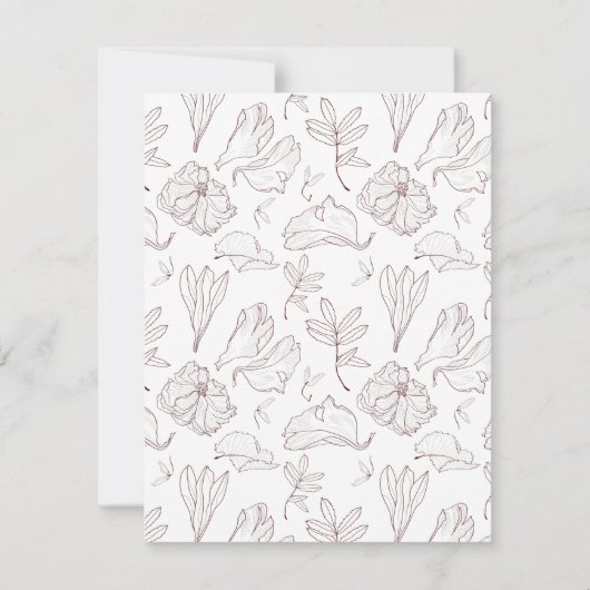 Invitation Dîner de répétition Mariage flamand élégant (Dos)