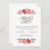 Invitation Dîner de répétition mariage Fleurs florales rustiq (Devant / Derrière)