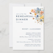 Invitation Dîner de répétition Mariage floral élégant (Devant)